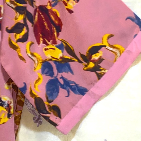 VINCE CAMUTO FLORAL KIMONO-STYLE ROBE SZ S100% POLYESTER - Picture 4 of 13